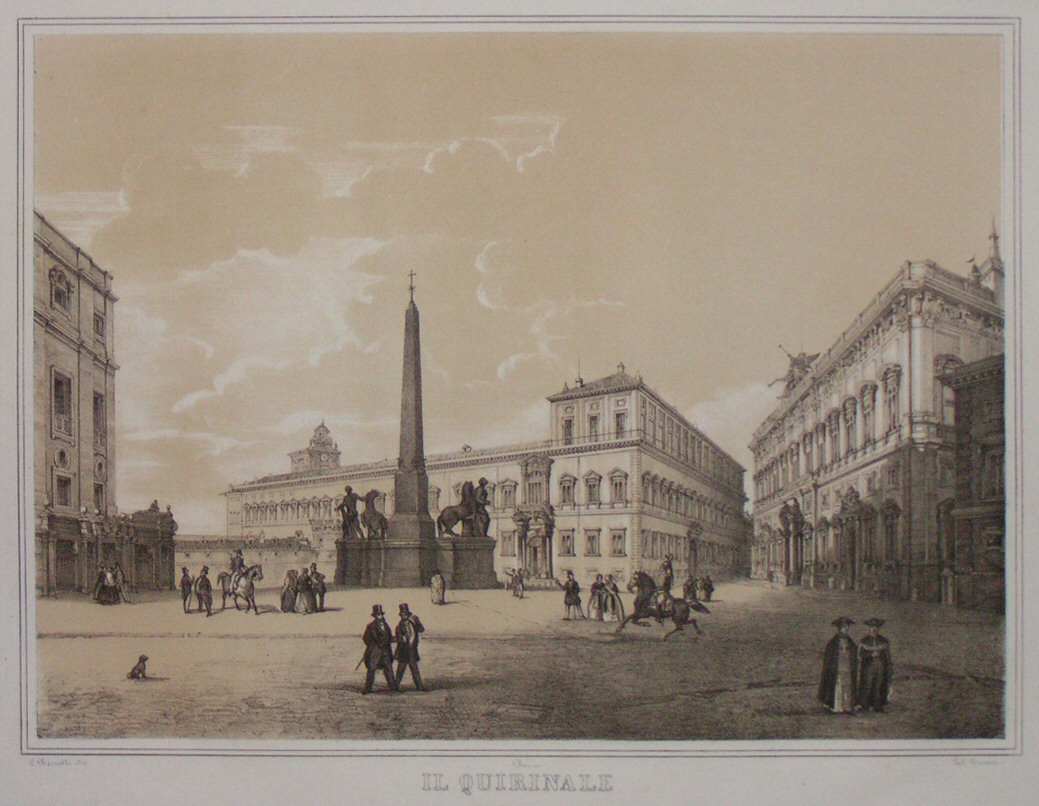 Lithograph - Il Quirinale - 